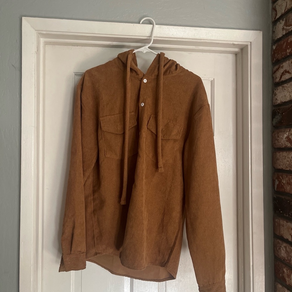 ROMWE Tan Corduroy Jacket